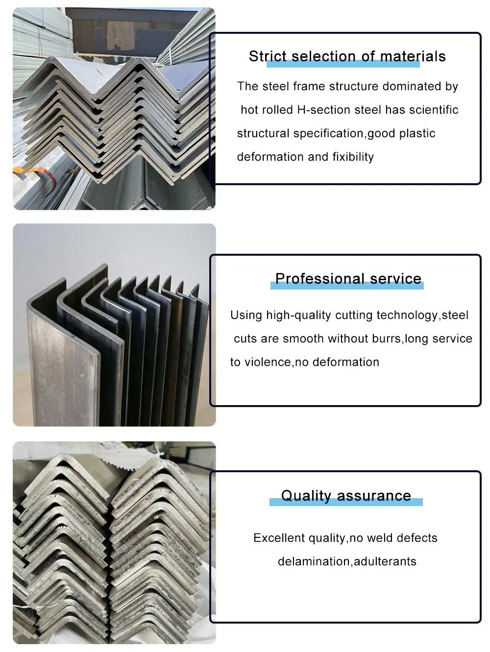 SUS304 in acciaio inossidabile, laminato a caldo, barra angolare 1.4301 SS304 50*50*5MM 1