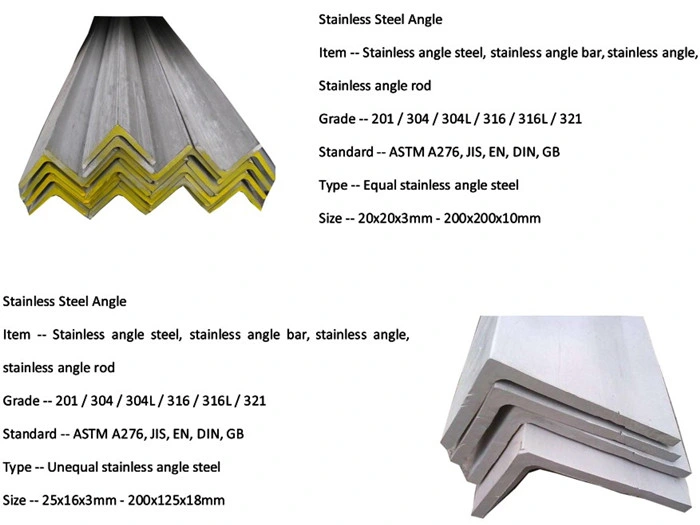 ASTM A276 TP316L Bar angolare in acciaio inossidabile SS 316L DIN1.4404 SS Bar angolare 100*100*10mm 0