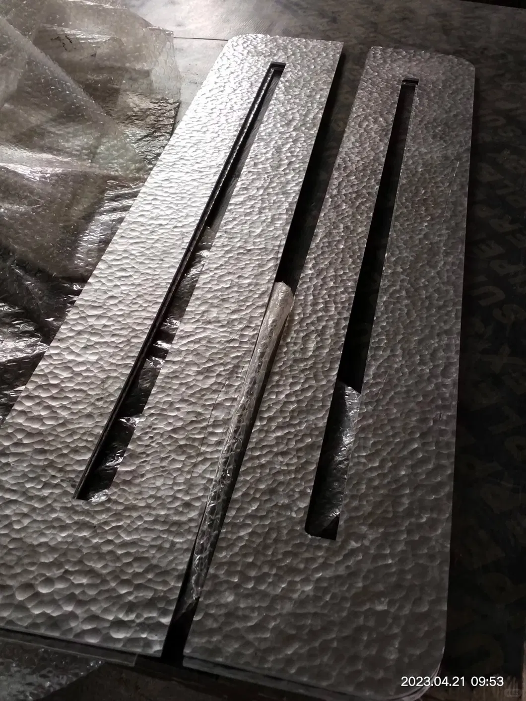 In legno di acciaio inossidabile, di metallo martellato, per rivestimento di pareti o soffitti 4