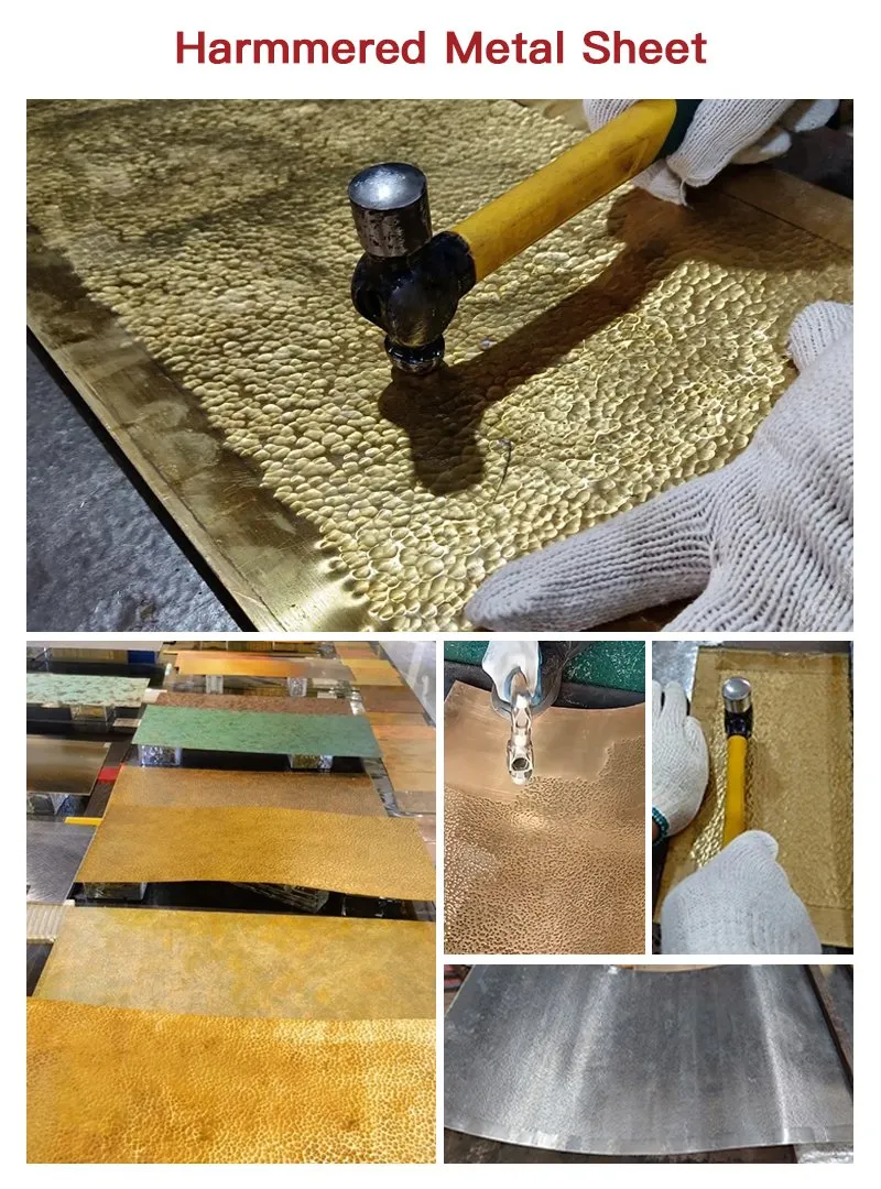 In legno di acciaio inossidabile, di metallo martellato, per rivestimento di pareti o soffitti 8
